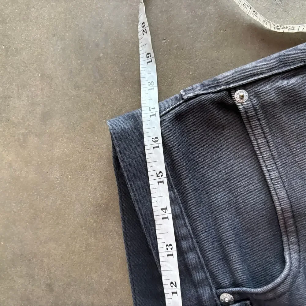 A.P.C. Men's Dark Gray Washed Slim Straight Denim Jeans Button Fly SZ 34